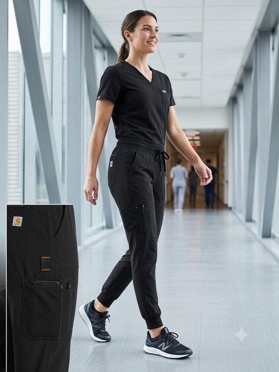 Carhartt Pants - Carhartt Women's Black Drawstring Cargo Jogger Pants